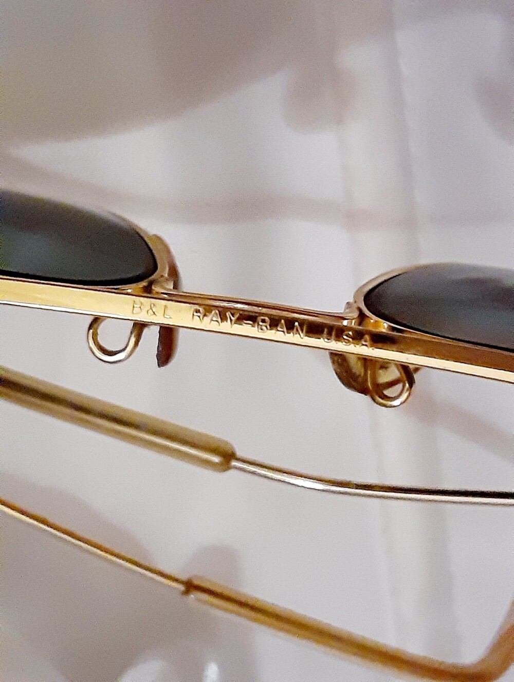 Ray-Bay Women's Vintage Gold Tone Aviator Sunglasses - Picture 12 of 12